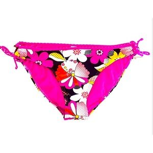 Arizona Jean Company Pink Floral Bikini Bottom